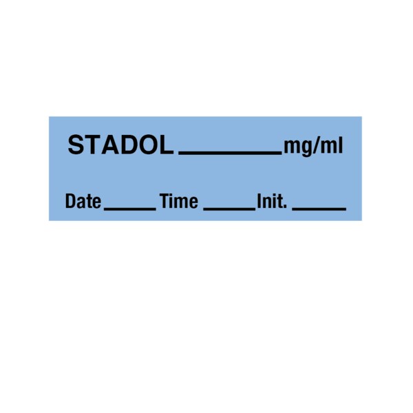 Tape, Stadol 1/2" x 500" Blue w/Black